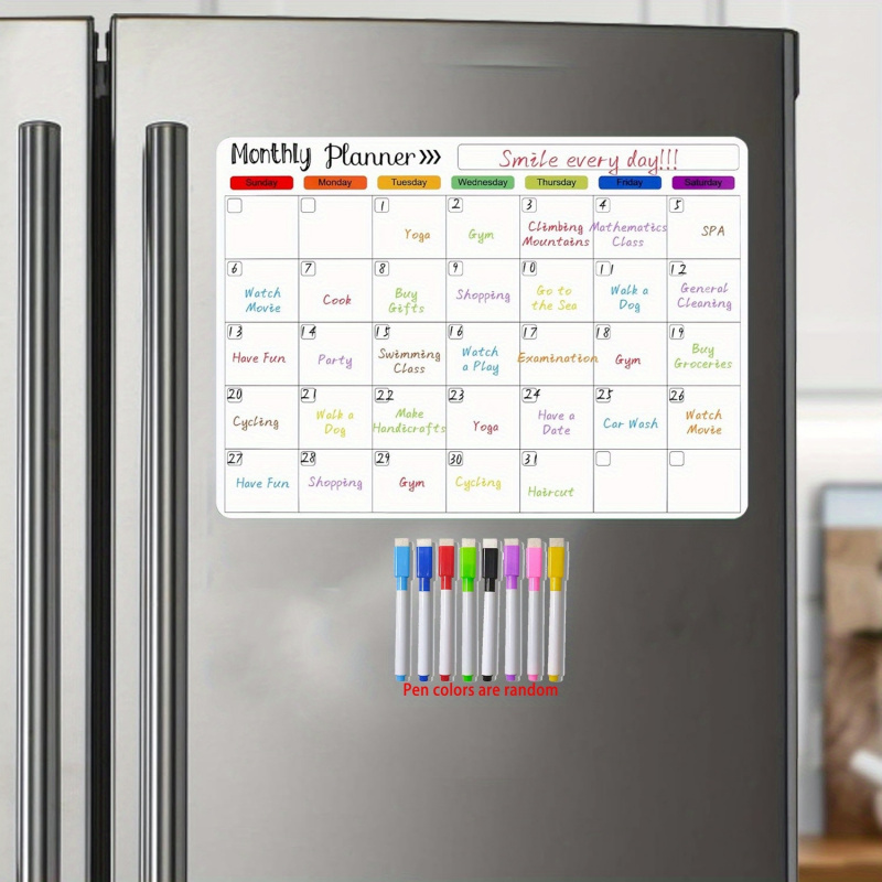 Magnetic Whiteboard Calendar - 大型磁気ホワイトボードセット、再利用可能な行動計画表、月間計画ボード、ToDoリスト、ご用意しております