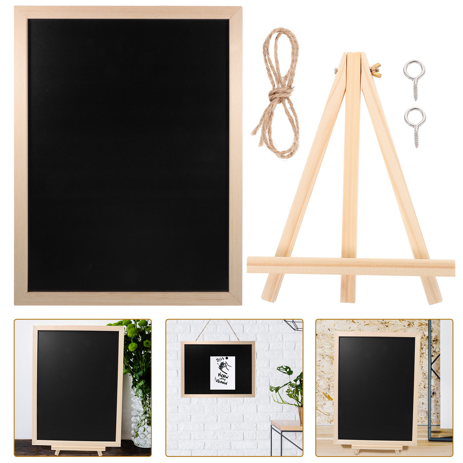 Bulletin Board Cork - 装飾用コルクボード1セット 木製メッセージ掲示板 オフィスアナウンスリマインダー通知ディスプレイ掲示板