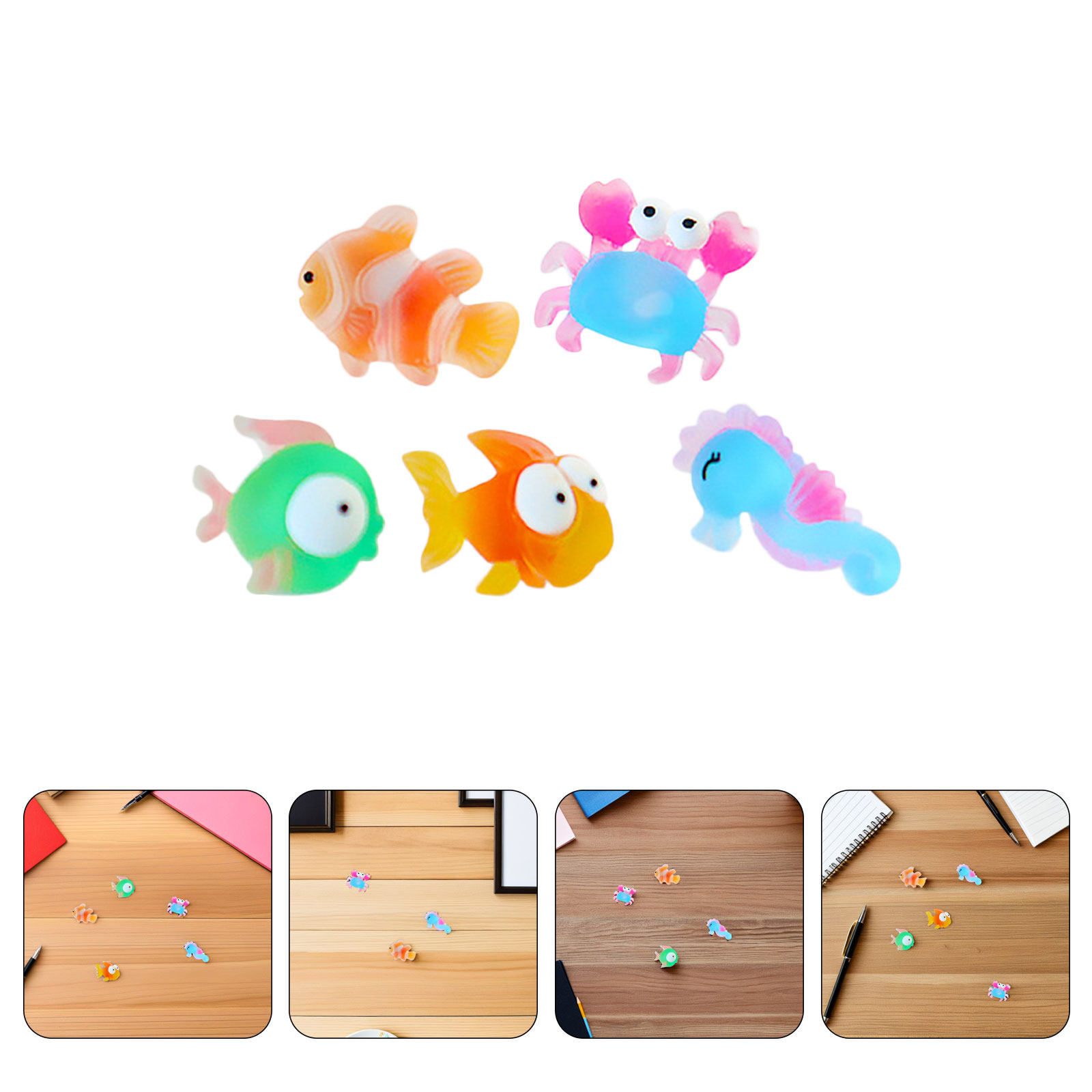 Bulletin Board Cork - 30個入り樹脂製かわいい海洋動物プッシュピン、コルクボードや壁の掲示板用装飾写真吊り下げピン