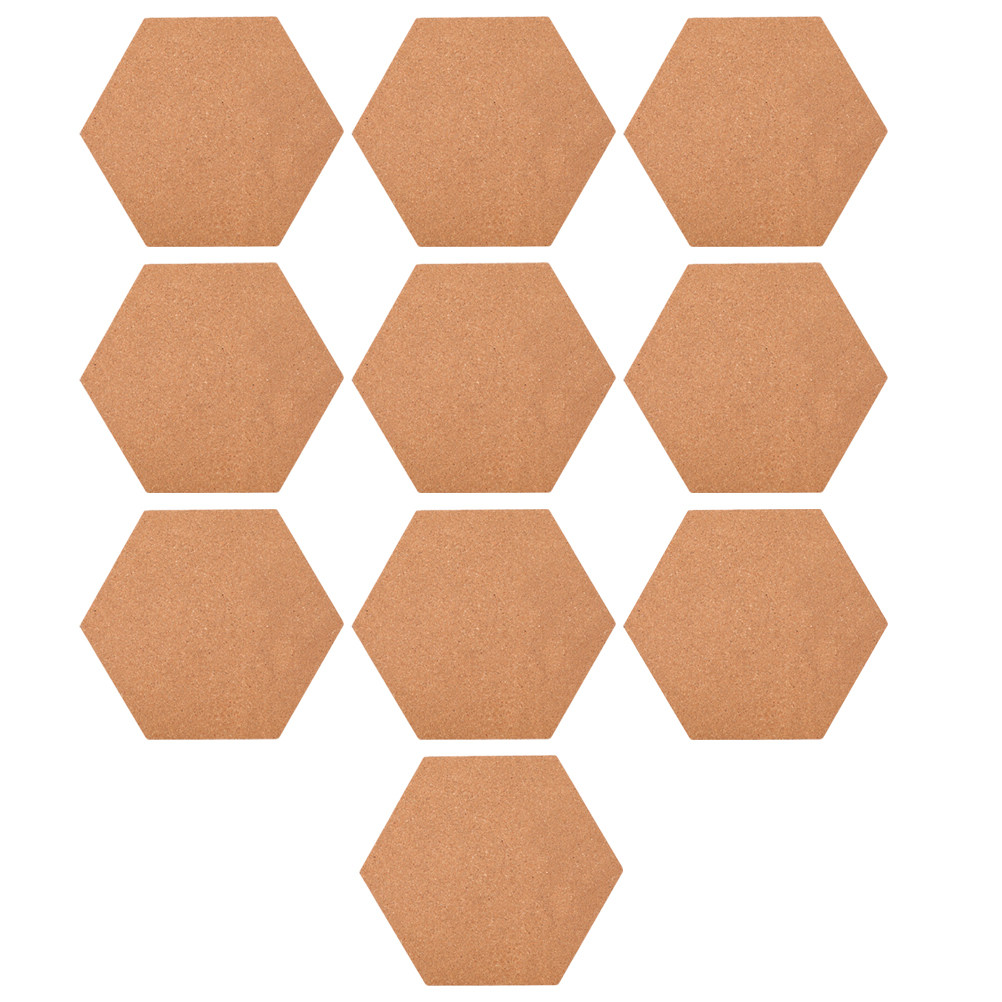 10個入り 環境に優しい天然コルク製メッセージボード 六角形 - Bulletin Board Cork のレビューと価格