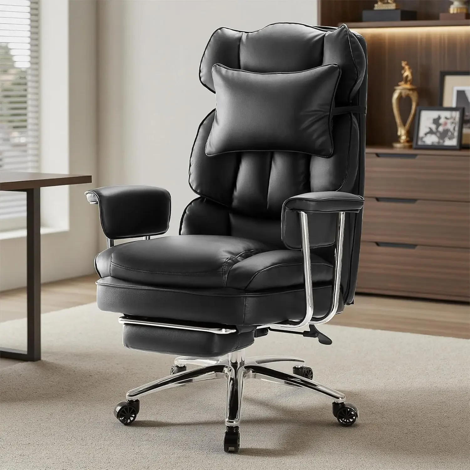 エグゼクティブホームオフィスデスクチェア - 人間工学に基づ - Office Furniture Com のレビューと価格
