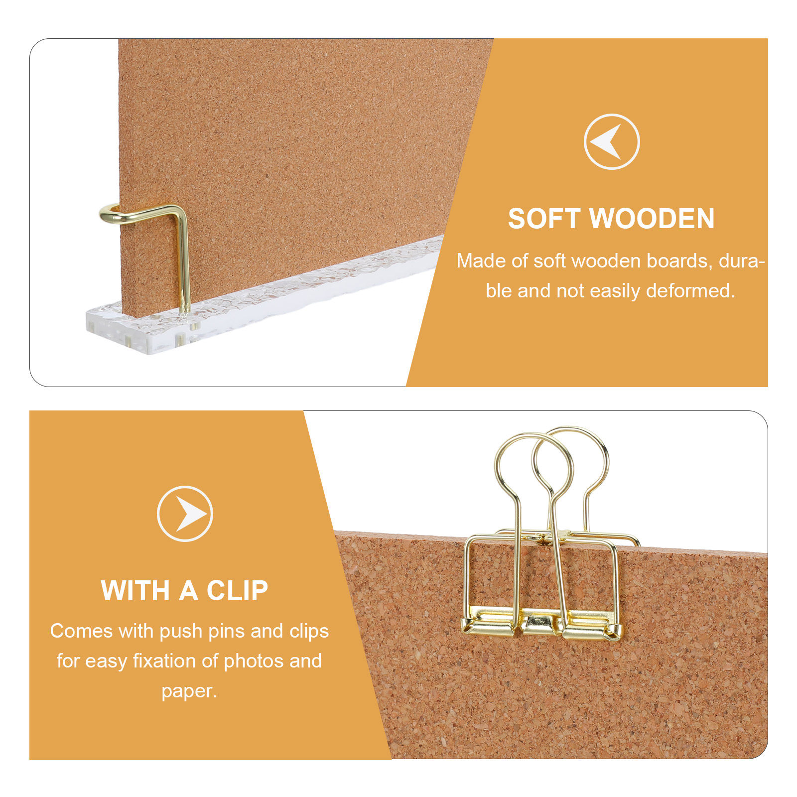 1セットの小型コルクボード、デスク用、木製フレーム付き通知メ - Bulletin Board Cork のレビューと価格