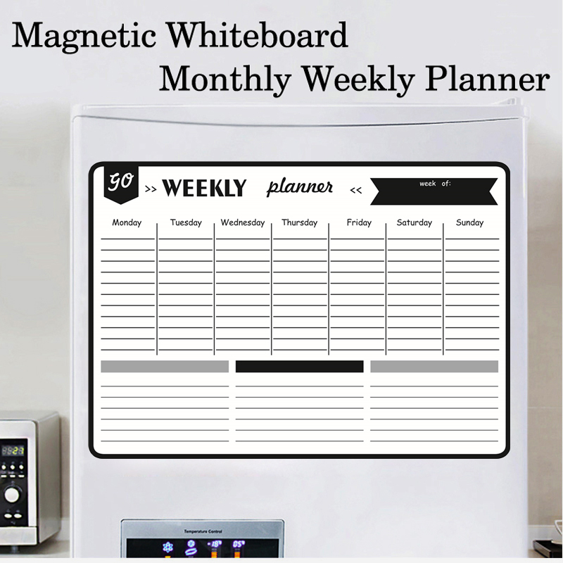 A3 サイズ磁気マンスリーウィークリープランナードライイレー - Magnetic Whiteboard Calendar のレビューと価格