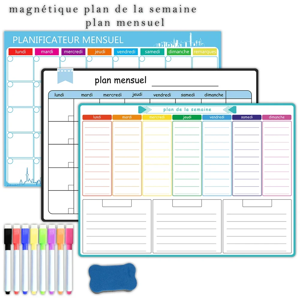 A3サイズ マグネット式ウィークリー＆マンスリープランナー： - Magnetic Whiteboard Calendar のレビューと価格