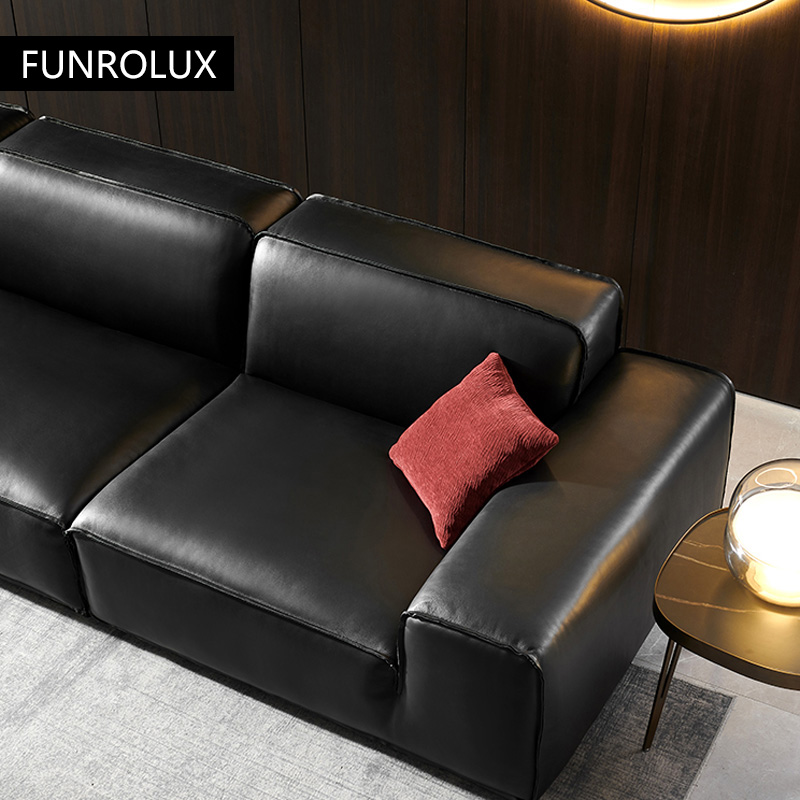 大きな黒い牛革のソファ,商業用家具,フラットヴィラ,女の子用 - Office Furniture First のレビューと価格