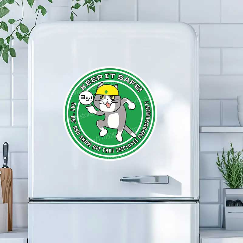 和風猫安全装飾ステッカー 英語と日本語のバイリンガル オフィ - Office Furniture First のレビューと価格
