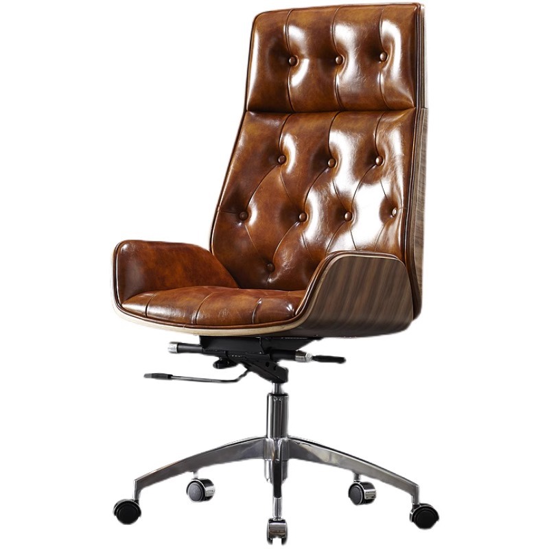 快適な第一層牛革オフィスチェアボスチェアライト高級大型クラス - Office Furniture First のレビューと価格