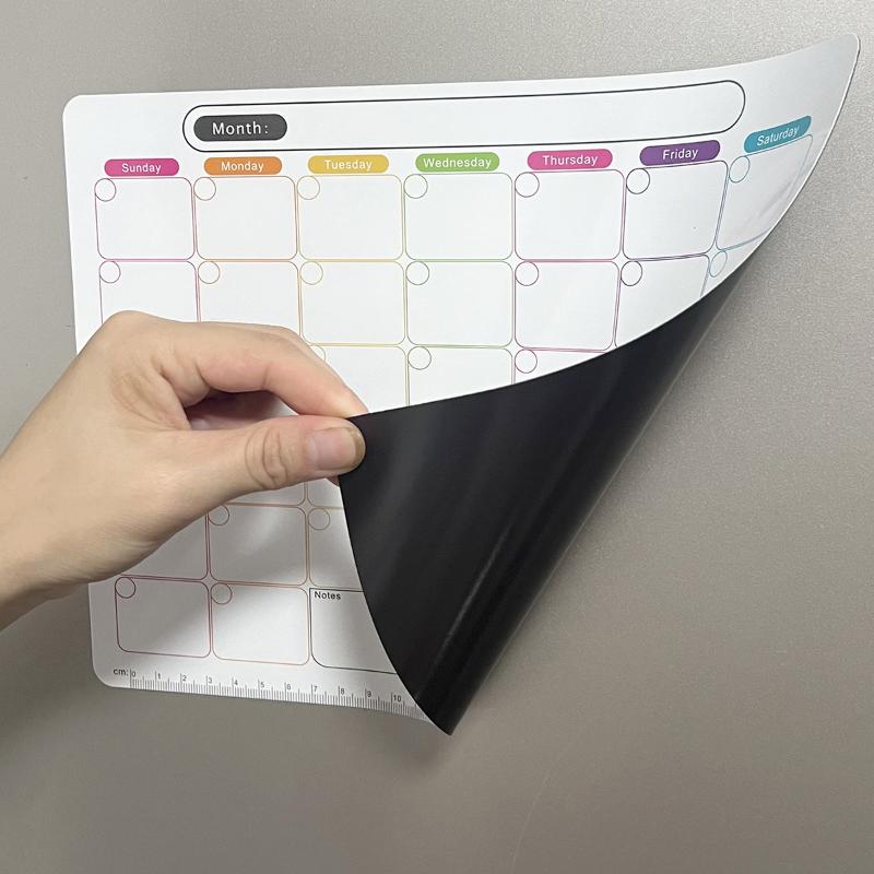 📚   磁気冷蔵庫ドライイレースカレンダーマンスリープランナ - Magnetic Whiteboard Calendar のレビューと価格