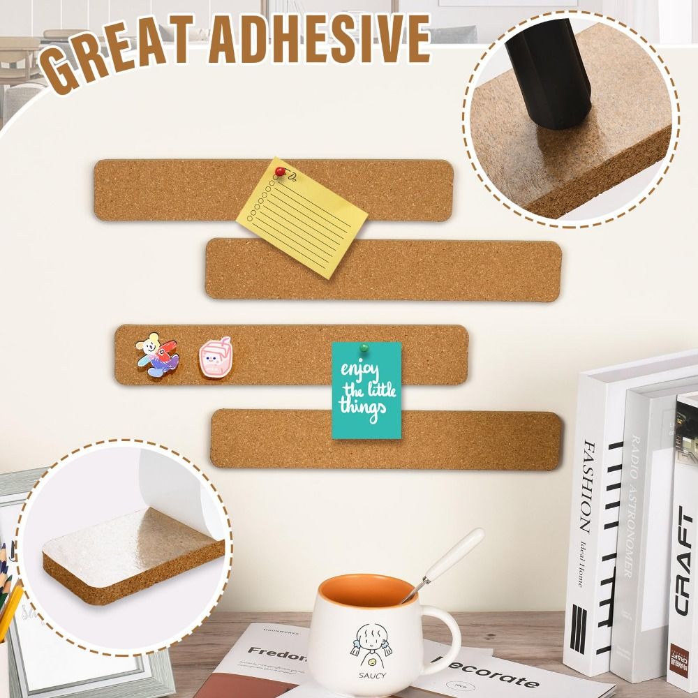 コルク素材の粘着式コルクボード、フレームレスの粘着式プッシュ - Bulletin Board Cork のレビューと価格