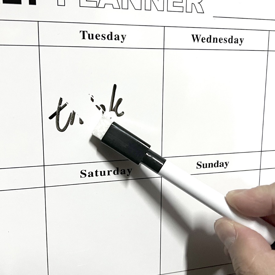 消去可能な週間計画スケジュールカレンダー軟磁性冷蔵庫ステッカ - Magnetic Whiteboard Calendar のレビューと価格