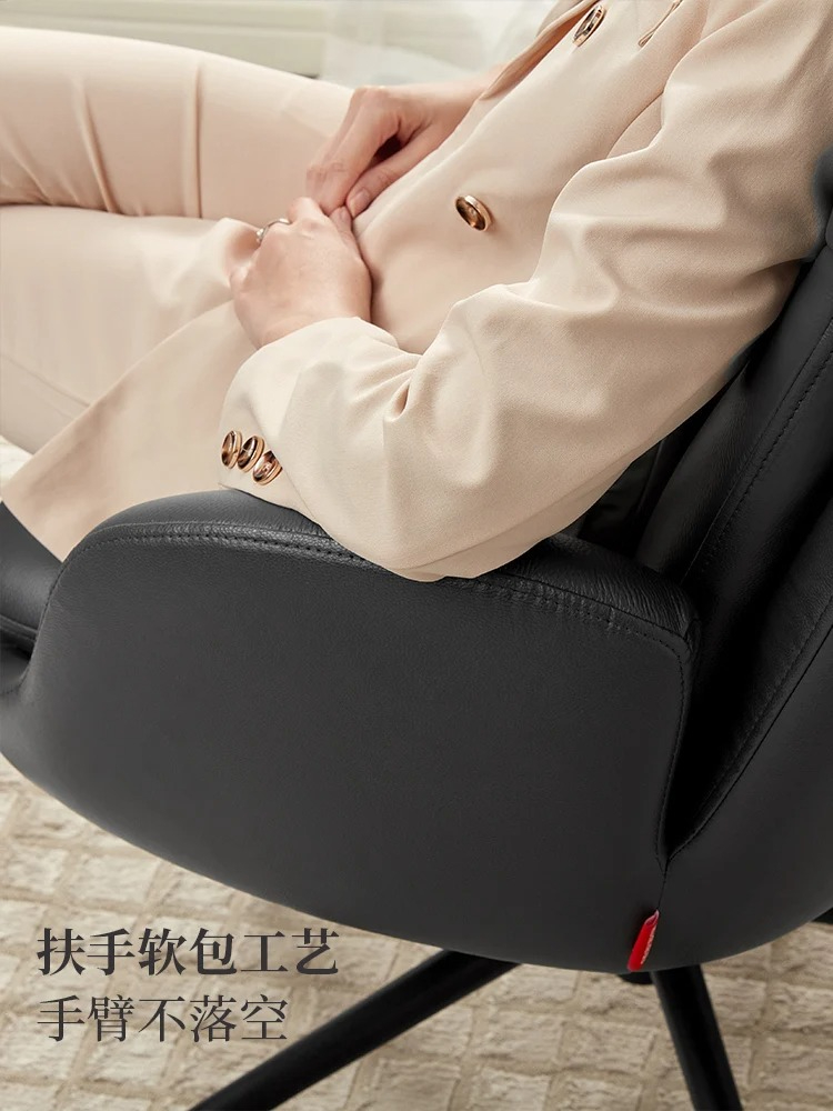 シンプルな家具輸入品第一層革製ソファシングルオフィスチェア - Office Furniture First のレビューと価格