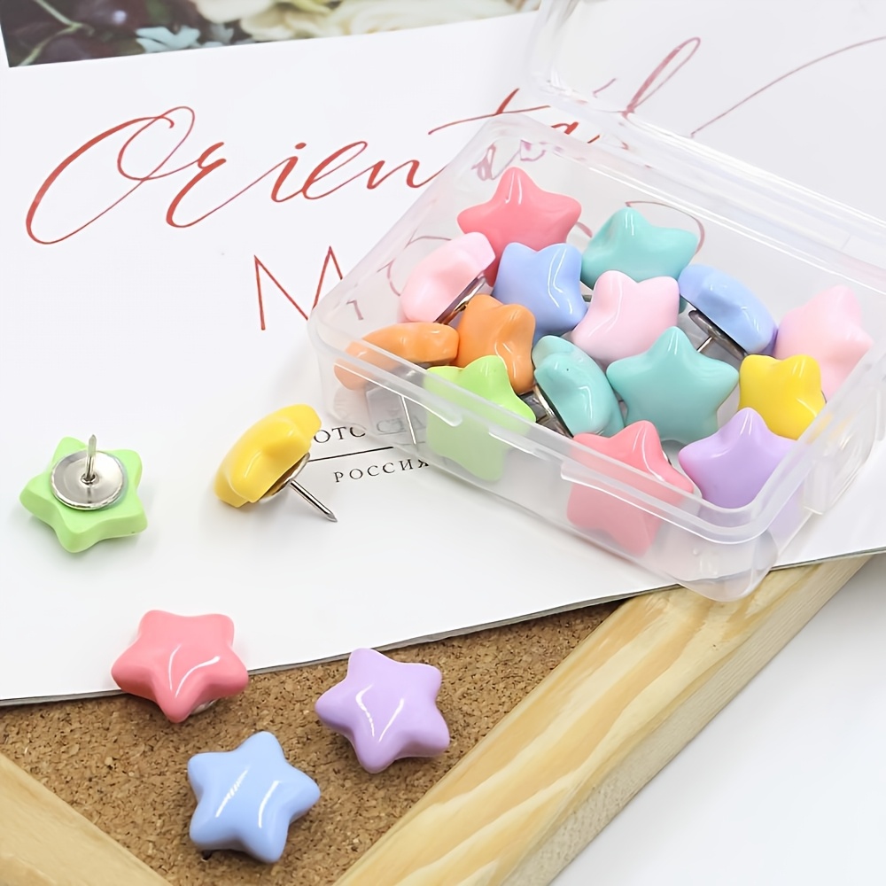 鮮やかな星型プッシュピン、コルクボード、写真ディスプレイ、掲 - Bulletin Board Cork のレビューと価格