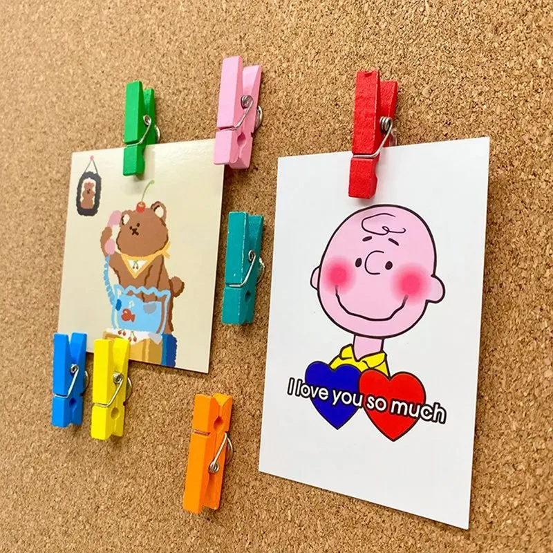 20 ピース/箱クリッププッシュピン木製装飾クリップ付き耐久 - Bulletin Board Cork のレビューと価格