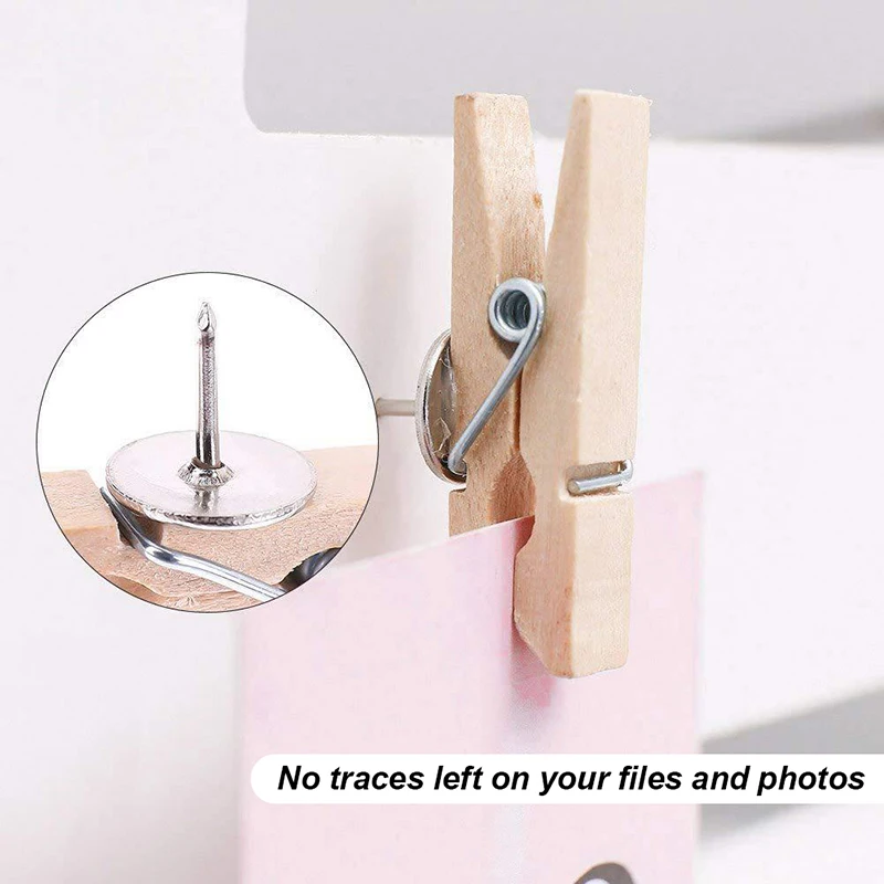 20 ピース/箱クリッププッシュピン木製装飾クリップ付き耐久 - Bulletin Board Cork のレビューと価格