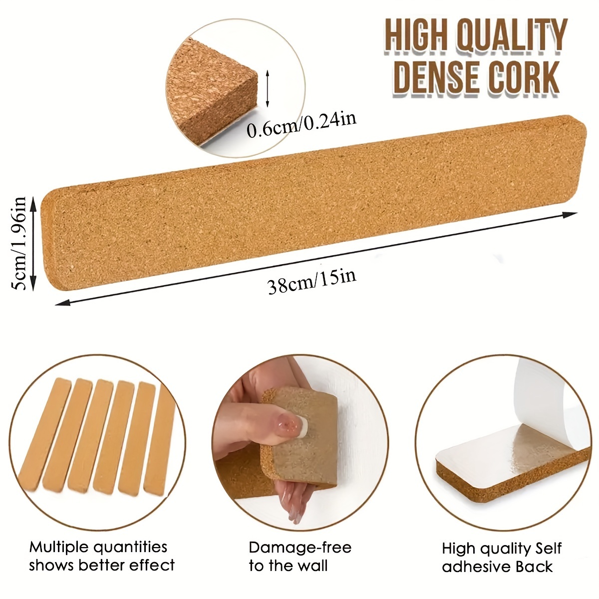 ロングコルクボードストリップ、コルクフェルト、掲示板ストリッ - Bulletin Board Cork のレビューと価格