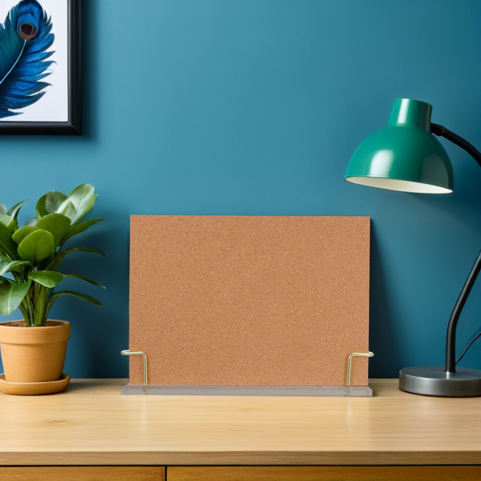 1セット 小型コルクボード デスクトップメモボード 木製フレ - Bulletin Board Cork のレビューと価格